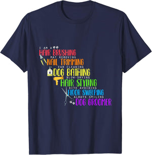 Funny Dog Hairdresser, Dog Hairdresser Furologe Pet Lover T-Shirt - T-Shirt | Navy