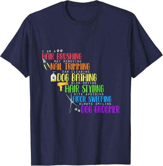 Funny Dog Hairdresser, Dog Hairdresser Furologe Pet Lover T-Shirt - T-Shirt | Navy