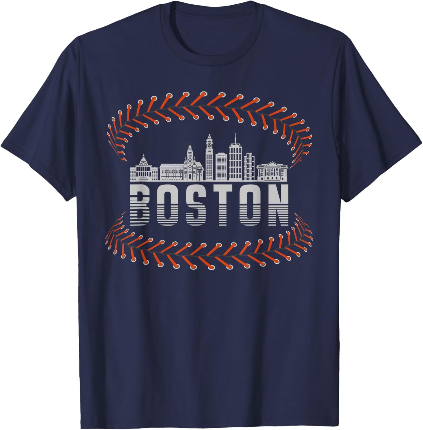 Baseball Boston & Men, Boston Baseball T-Shirt - T-Shirt | Navy