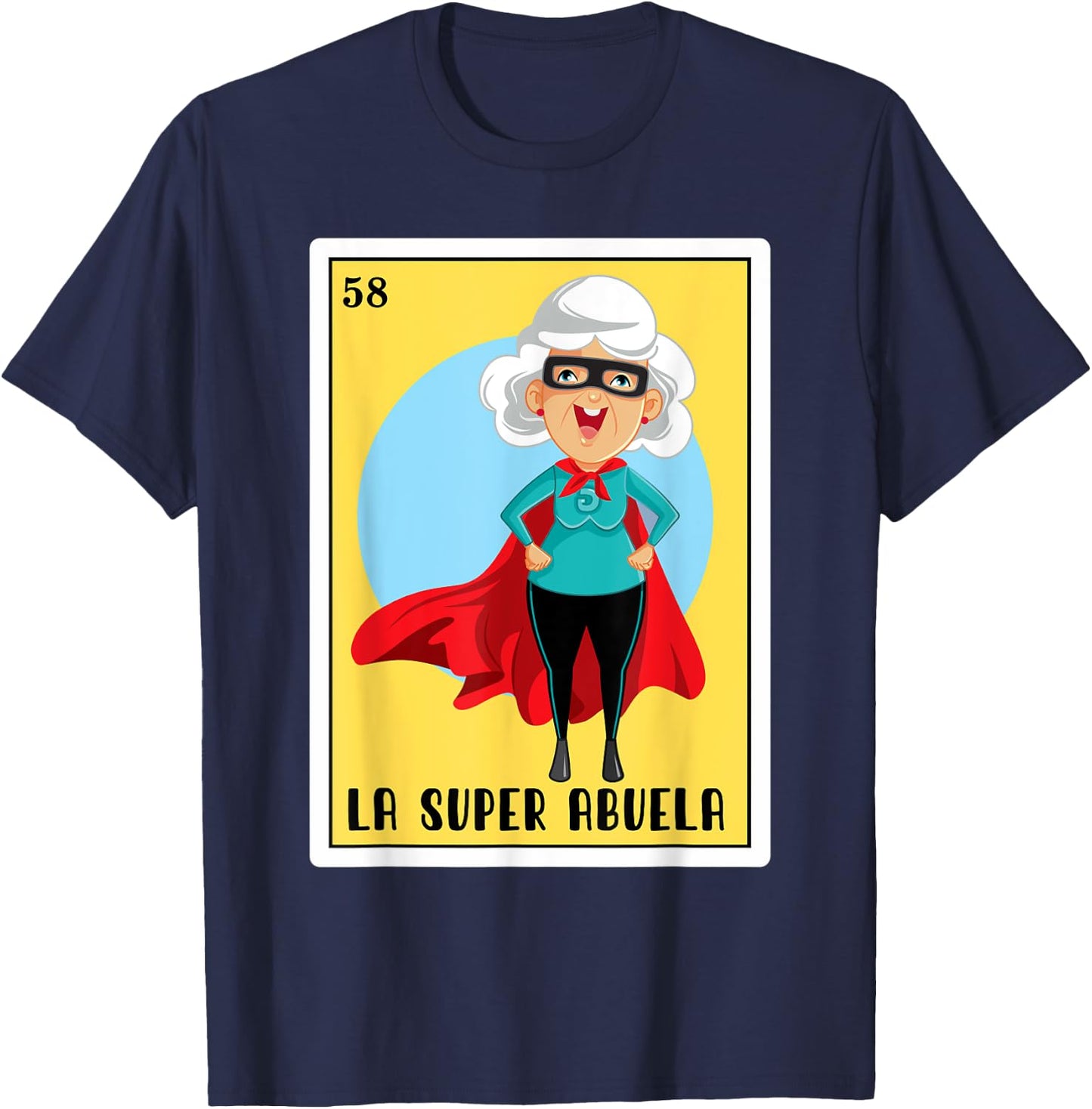 Funny Spanish-Mexican Bingo Gifts Abuela - La Super Abuela T-Shirt - T-Shirt | Navy