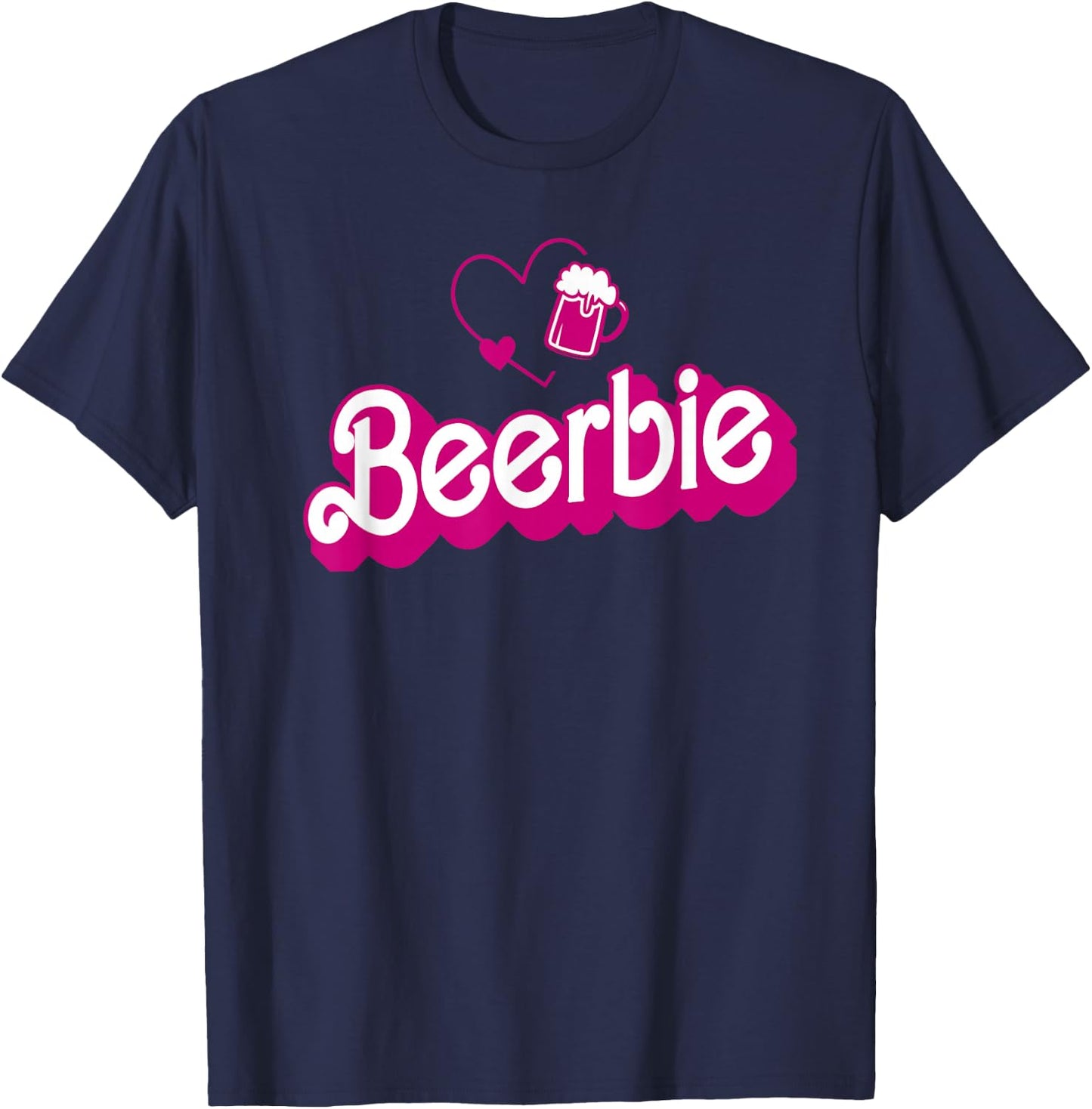 Retro Beer Pun Bar Pub Crawl Party Men Women Funny Beer T-Shirt - T-Shirt | Navy