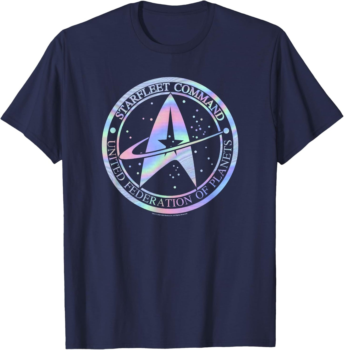 Star Trek Starfleet Command Hologram Fill T-Shirt - T-Shirt | Navy