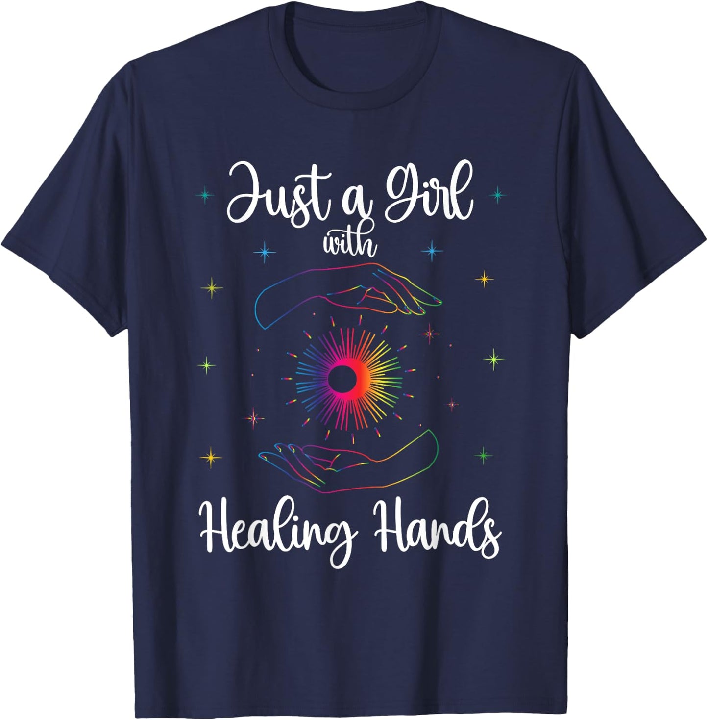 Massage Therapist Just a Girl with Healing Hands T-Shirt - T-Shirt | Navy