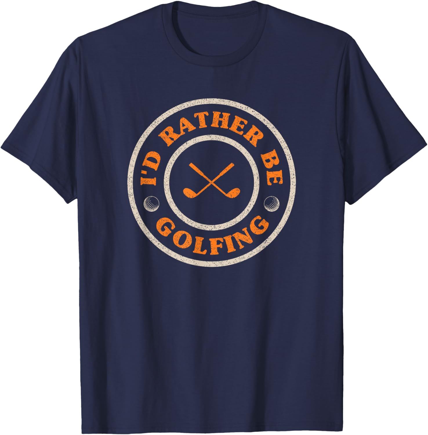 I'd Rather Be Golfing Funny Retro T-Shirt - T-Shirt | Navy