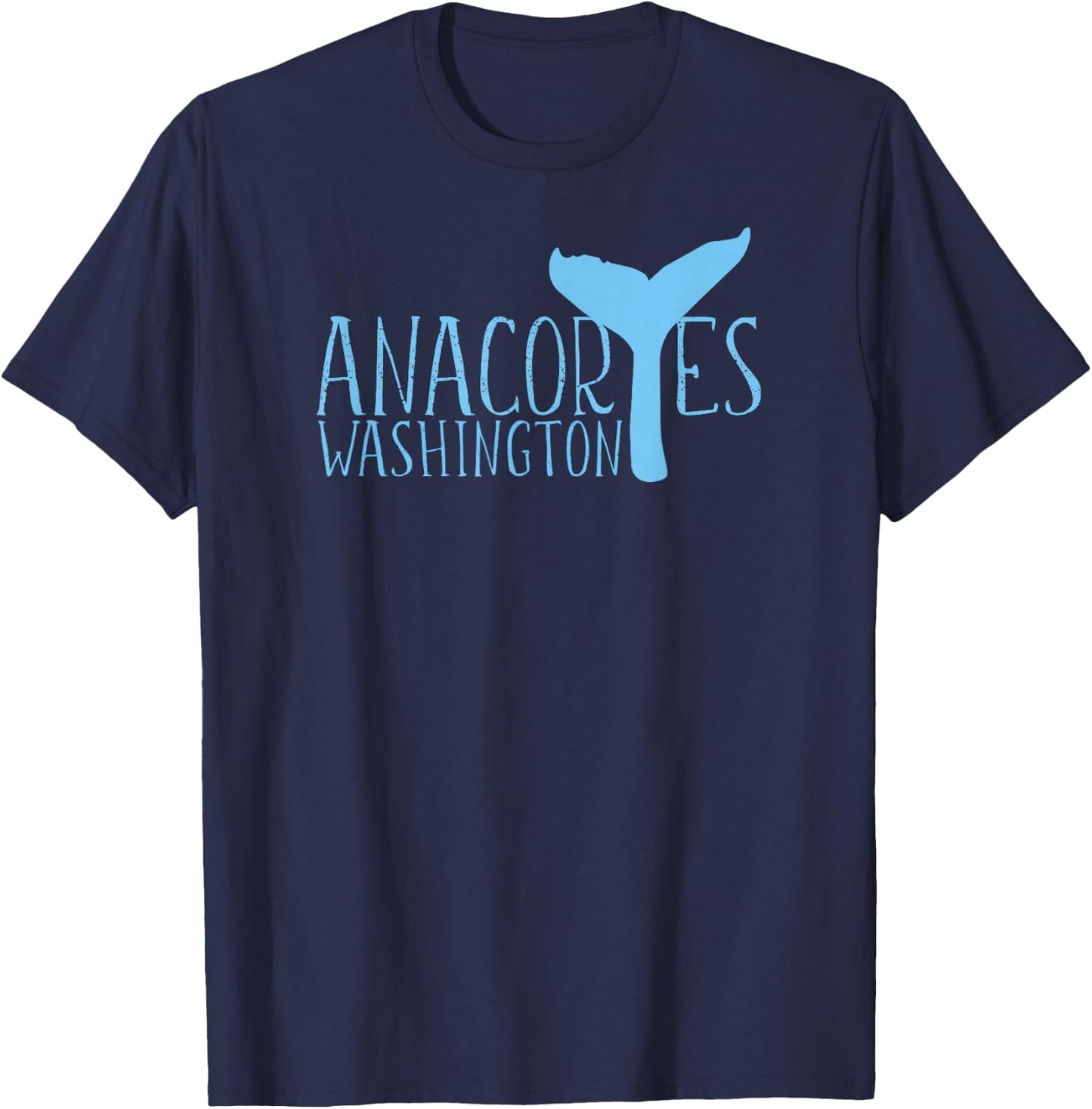 Anacortes Washington Whale Tail Whale Watching Souvenir T-Shirt - T-Shirt | Navy
