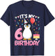 Penguin Birthday 6 Year Old Girl 6th Birthday Party Six T-Shirt - T-Shirt | Navy