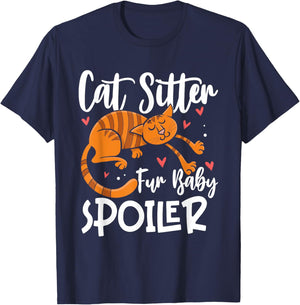 Cat Sitter fur Baby Spoiler Cat Sitter Men Women T-Shirt - T-Shirt | Navy