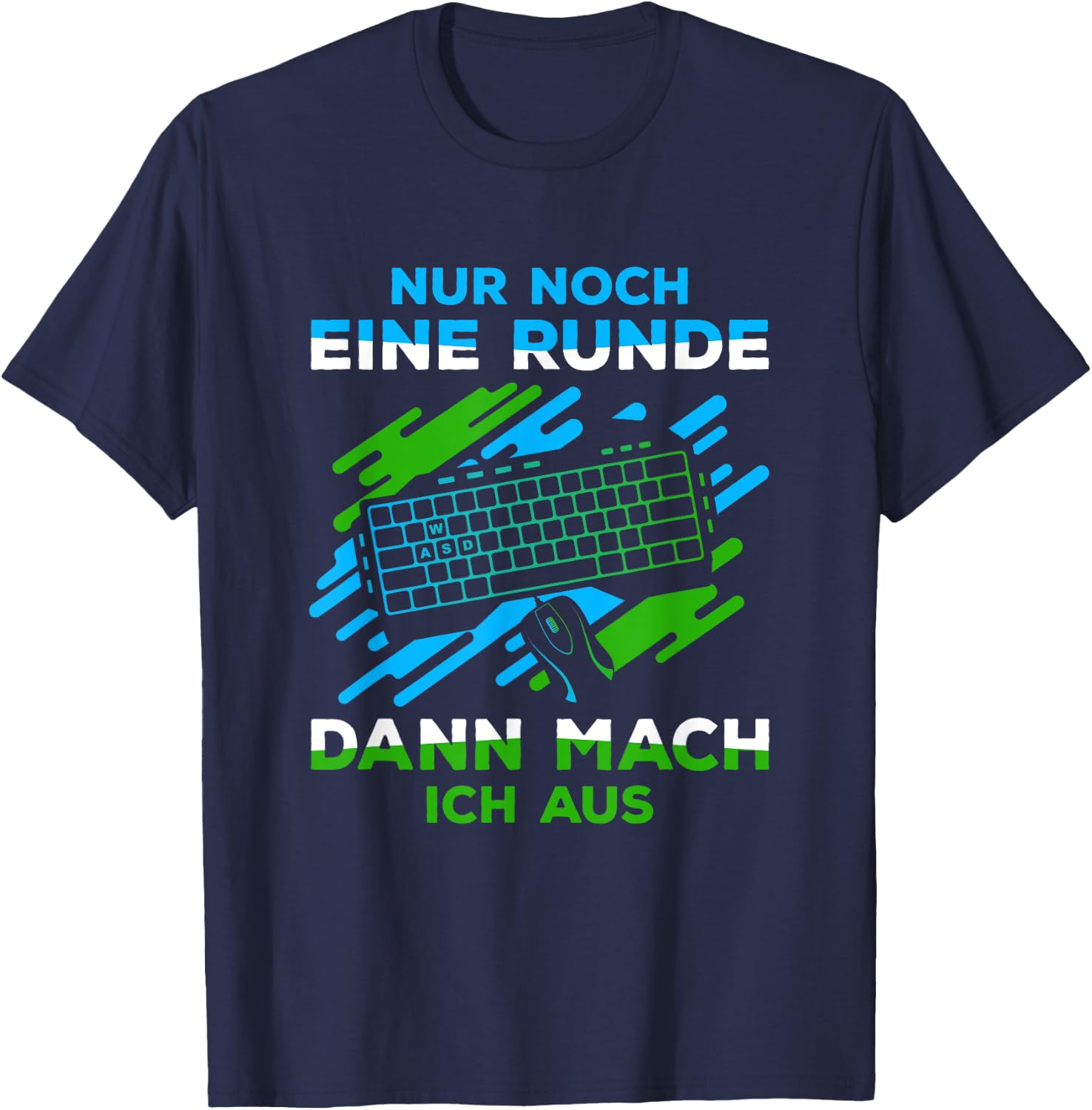 with German Text "Nur noch eine Runde "Nur noch eine Runde [German Language] T-Shirt - T-Shirt | Navy
