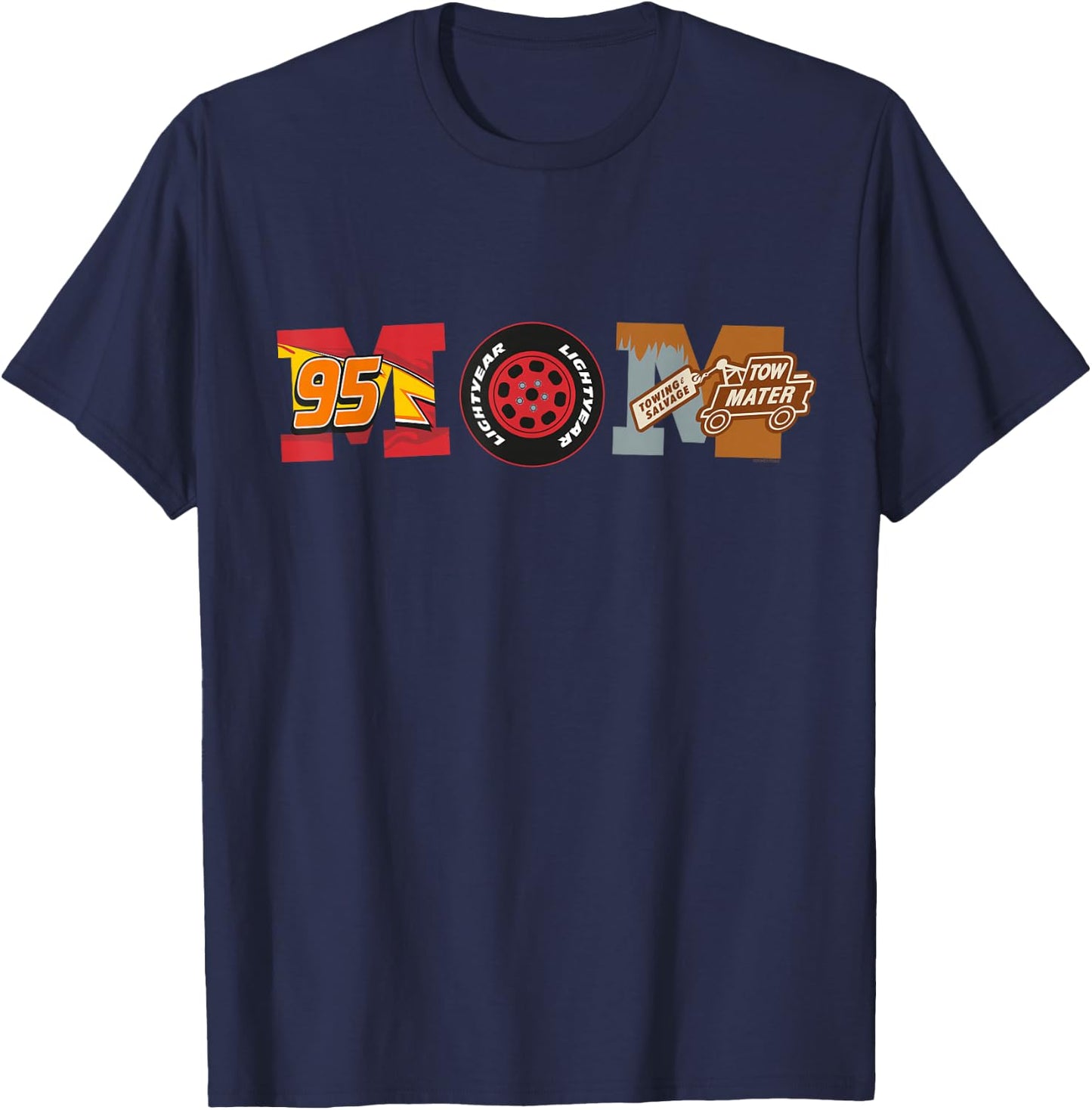 Disney and Pixar's Cars Mom Mother's Day Birthday , Black, S T-Shirt - T-Shirt | Navy