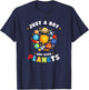 Just a Boy Who Loves Planets - Space Enthusiast Solar System T-Shirt - T-Shirt | Navy