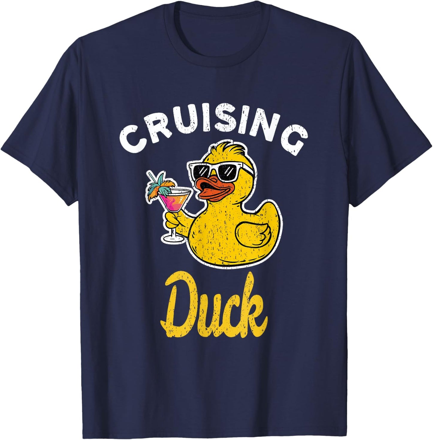 Cruising Duck Duck Cruise Funny Family Cruising Matching T-Shirt - T-Shirt | Navy