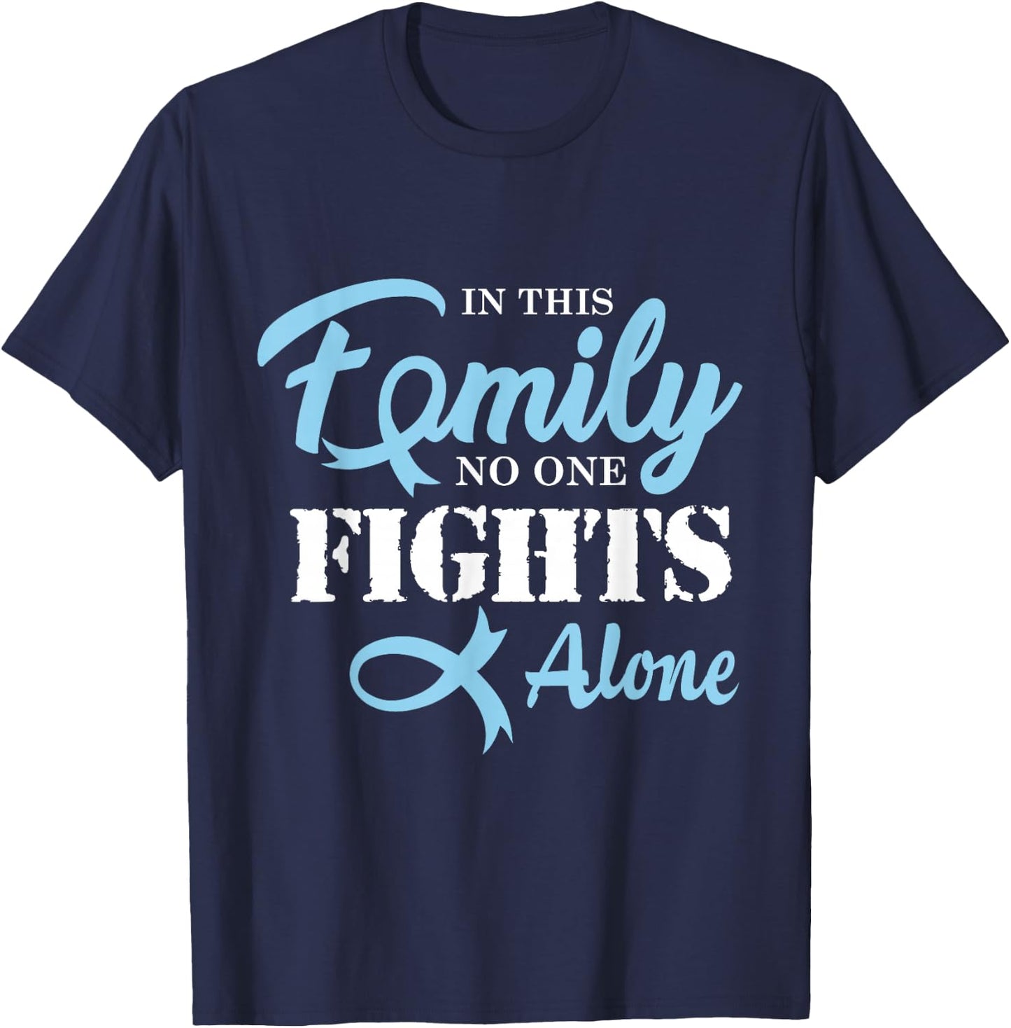 Prostate Cancer Fight Cancer Ribbon T-Shirt - T-Shirt | Navy