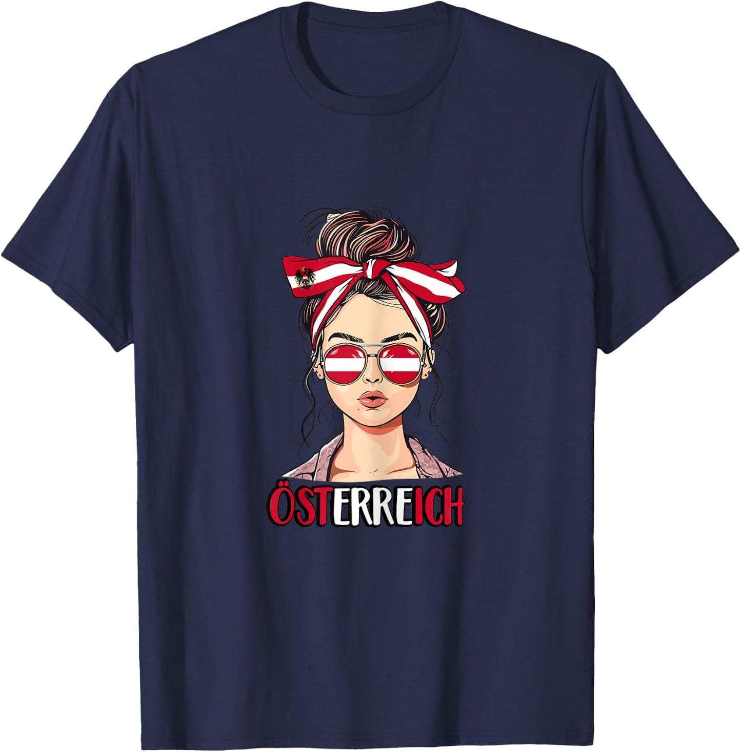 Austria Girls' Football Championship 2024 Fan Item , White T-Shirt - T-Shirt | Navy