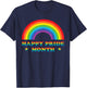 Pride Happy Pride Month T-Shirt - T-Shirt | Navy
