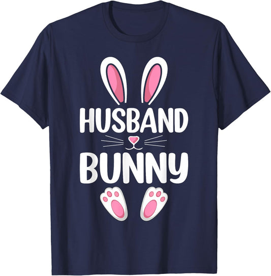 Husband Bunny Matching Family Husband Easter Day T-Shirt - T-Shirt | Navy