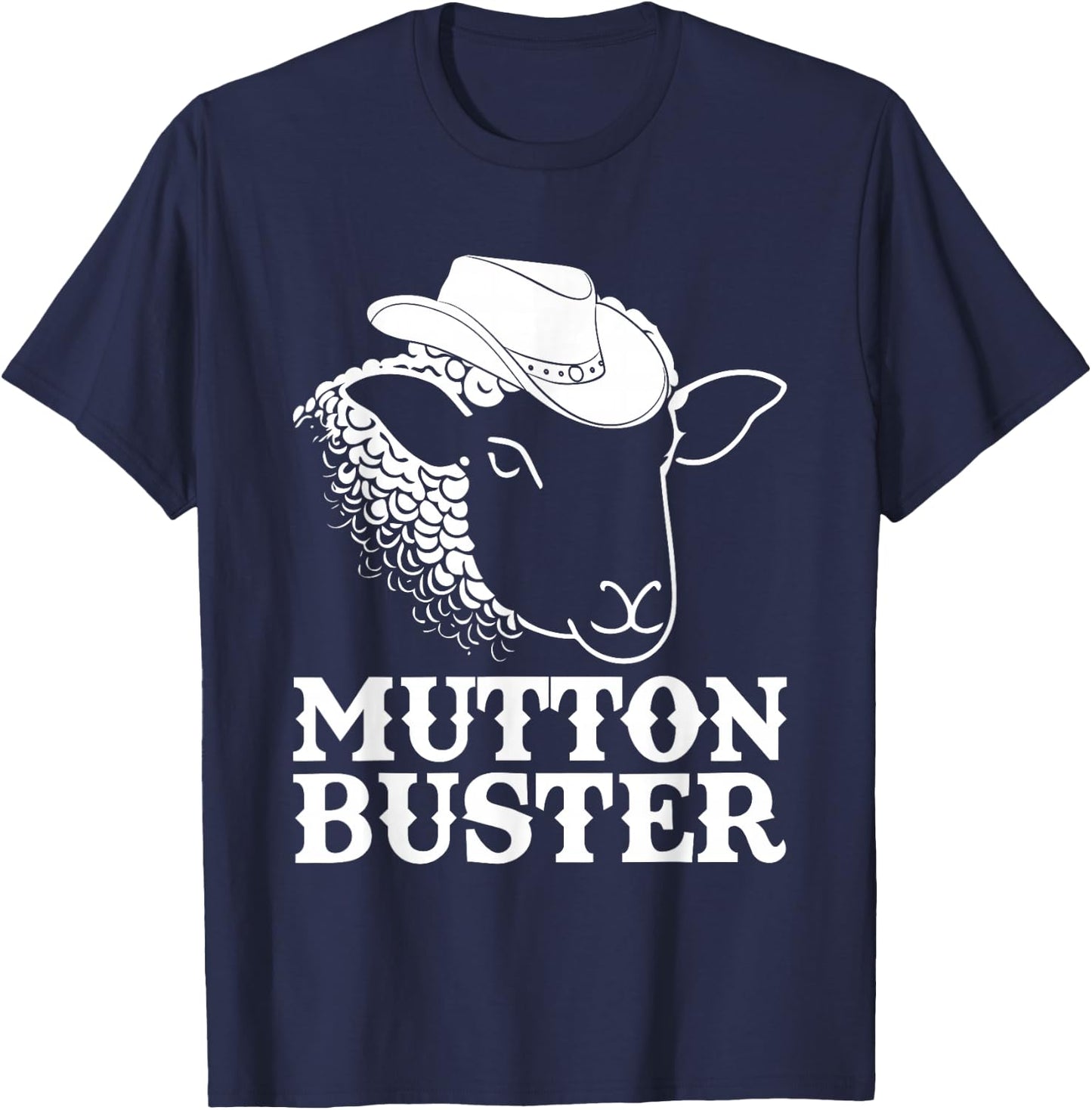 Mutton Busting Youth Rodeo Sheep Riding Kids Mutton Buster T-Shirt - T-Shirt | Navy