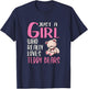 Teddy Gift Just A Girl Who Really Loves Teddy Bears T-Shirt - T-Shirt | Navy