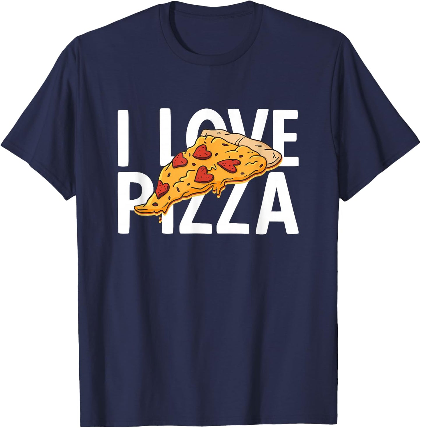 I Love Pizza T-Shirt - T-Shirt | Navy