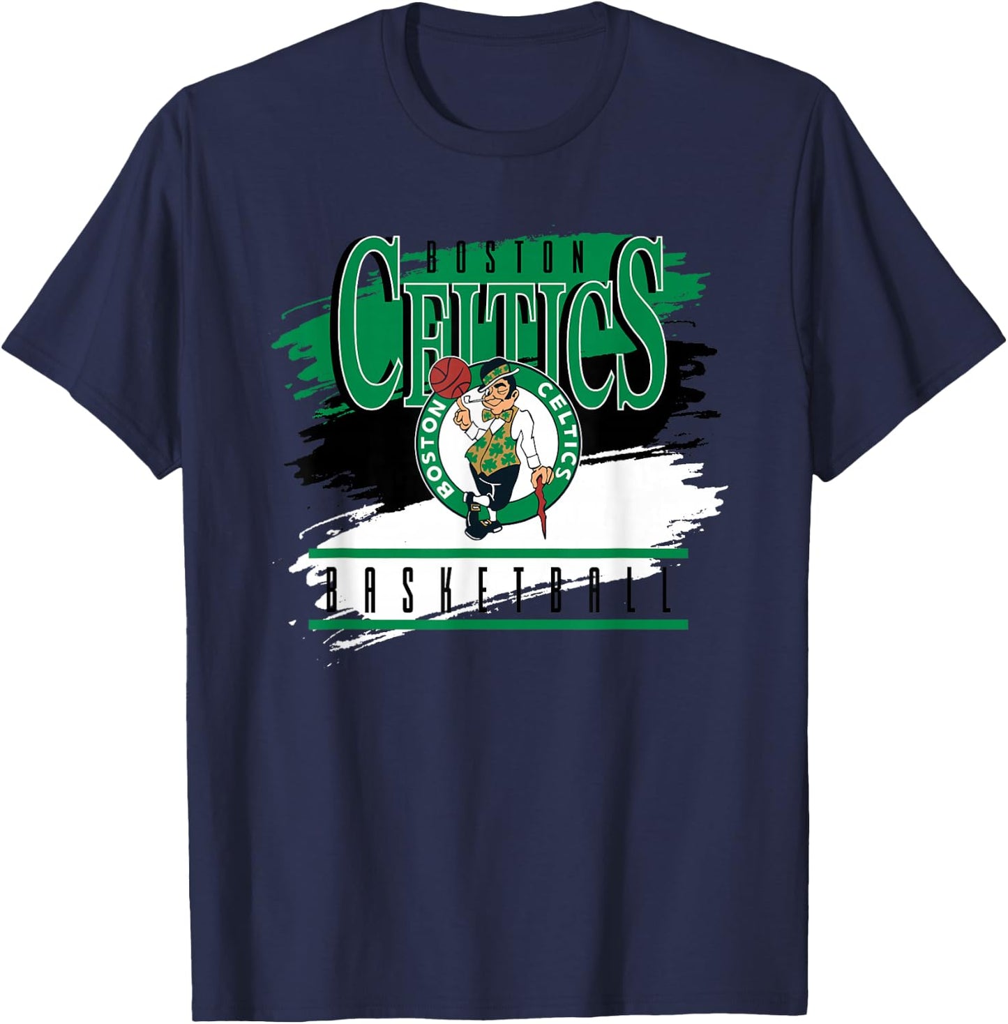 NBA Official Boston Celtics Spilled Paint T-Shirt - T-Shirt | Navy