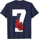 Boxing 7 Year Boxer 7th Birthday T-Shirt - T-Shirt | Navy