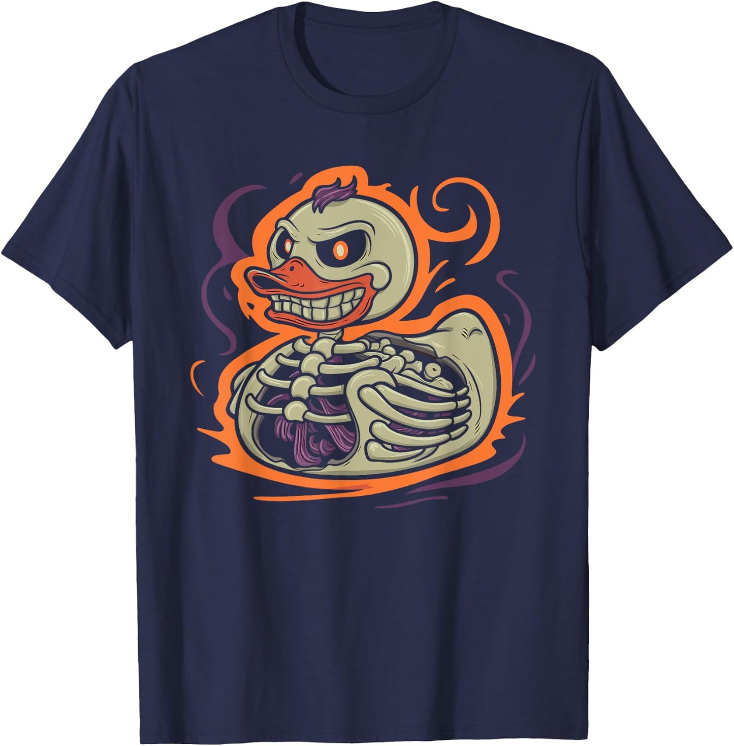 Rubber Duck Skeleton Rubber Duckie Costume Party T-Shirt - T-Shirt | Navy