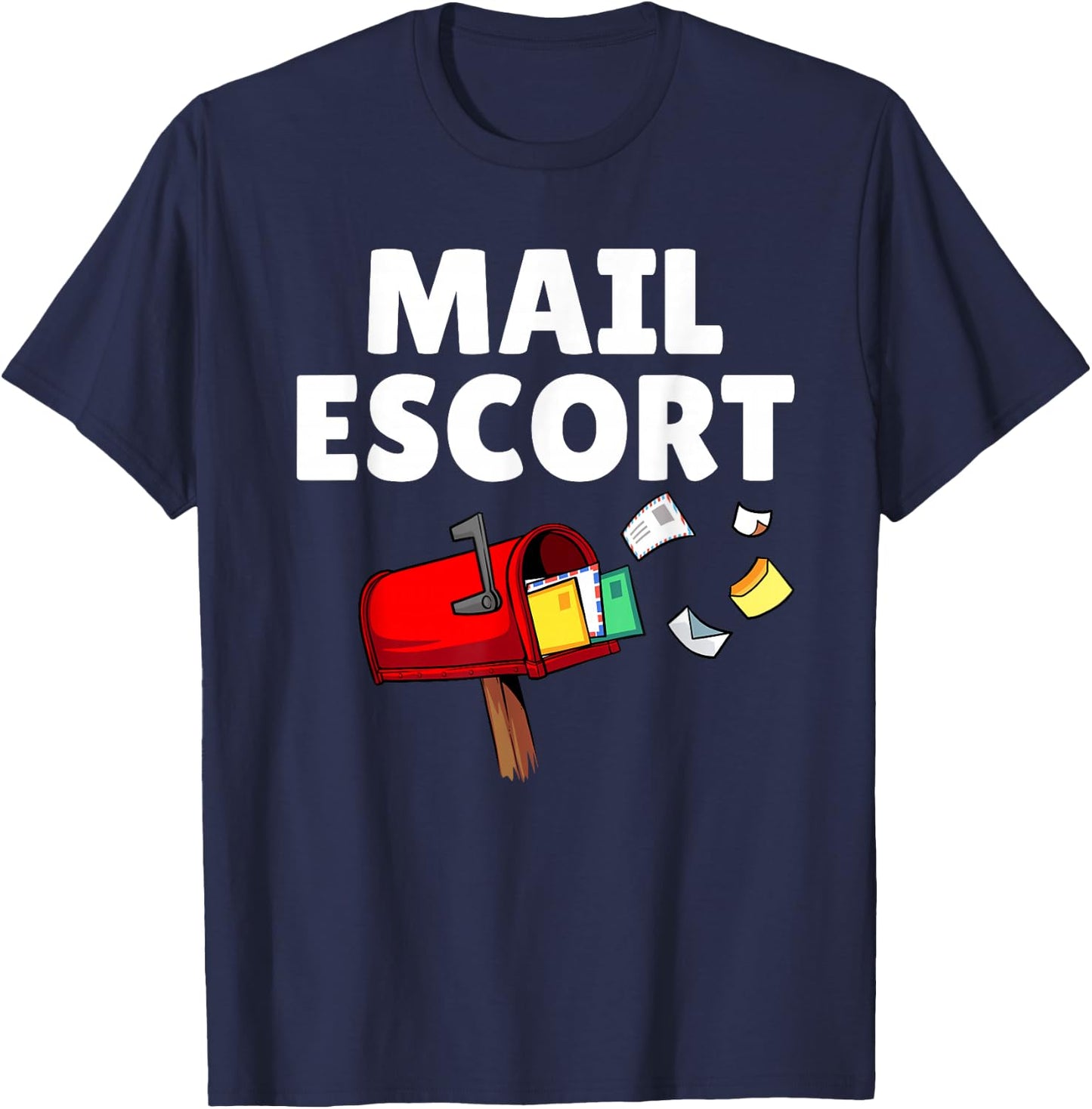 Funny Mailman Design Women Postal Worker Gag Mailman T-Shirt - T-Shirt | Navy