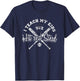 I Teach My Kids To Hit and Steal Funny Baseball Vintage T-Shirt - T-Shirt | Navy