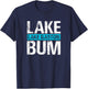 Lake Gaston Lake Bum | Vintage Lake Life T-Shirt - T-Shirt | Navy