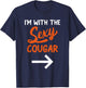 Lazy Halloween Costume for Couple I'm with The Sexy Cougar T-Shirt - T-Shirt | Navy
