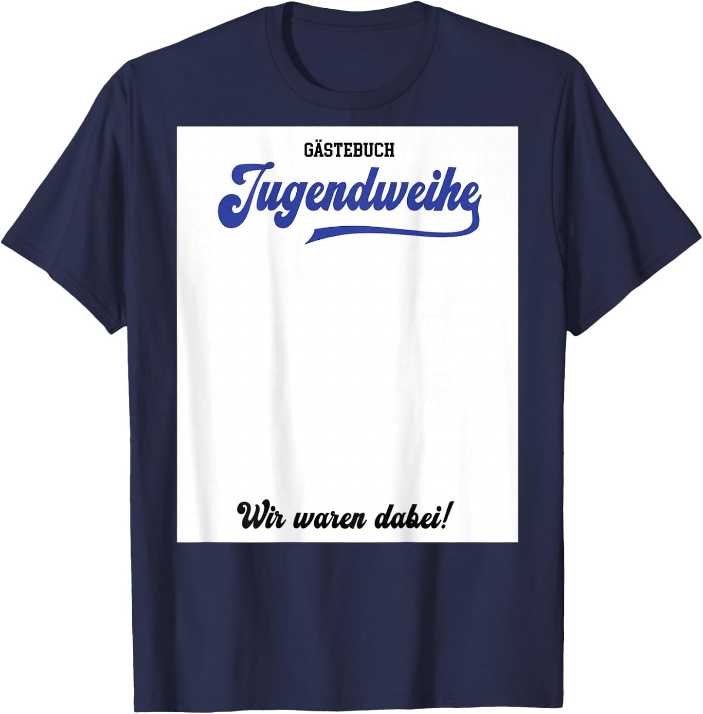 Guest book youth dedication ideas party accessories boys youth party T-Shirt - T-Shirt | Navy