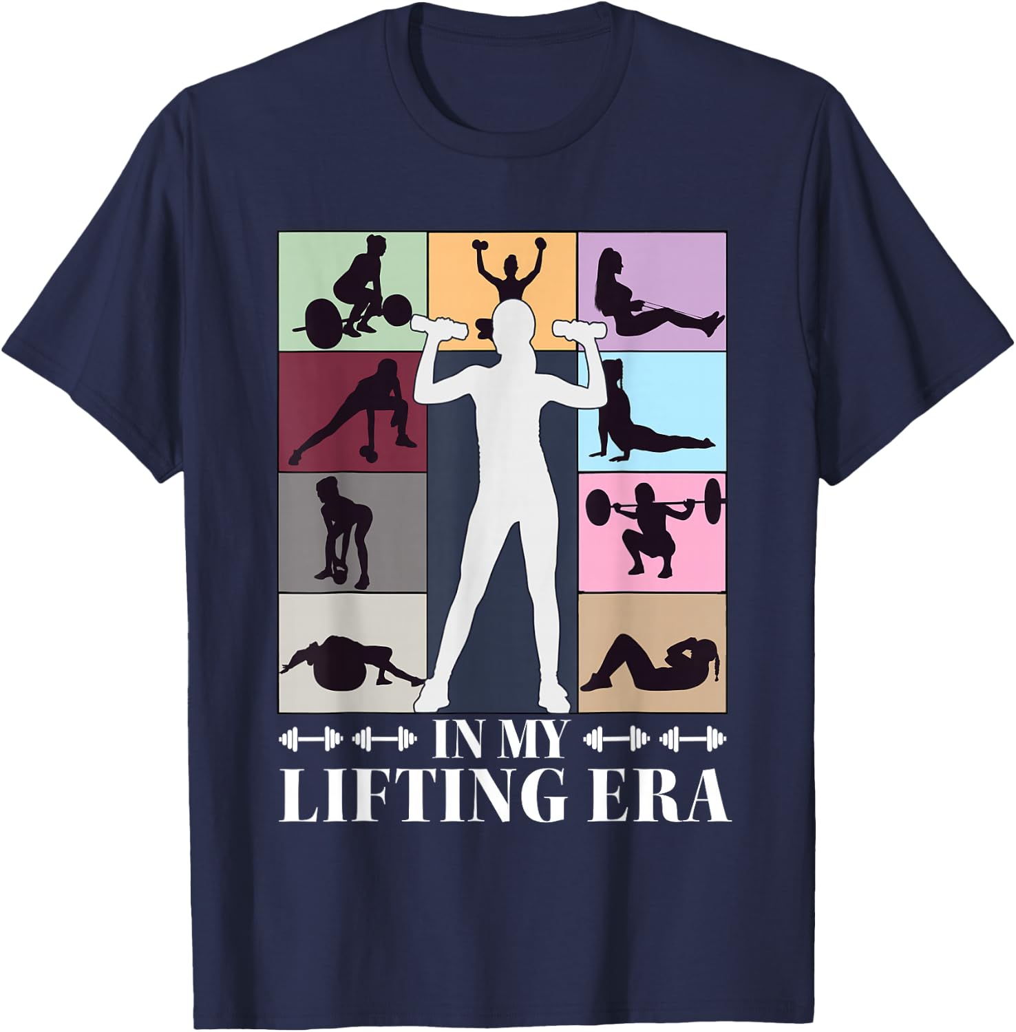 In My Lifting Era Workout Sport Motivation Gym Women Girls T-Shirt - T-Shirt | Navy