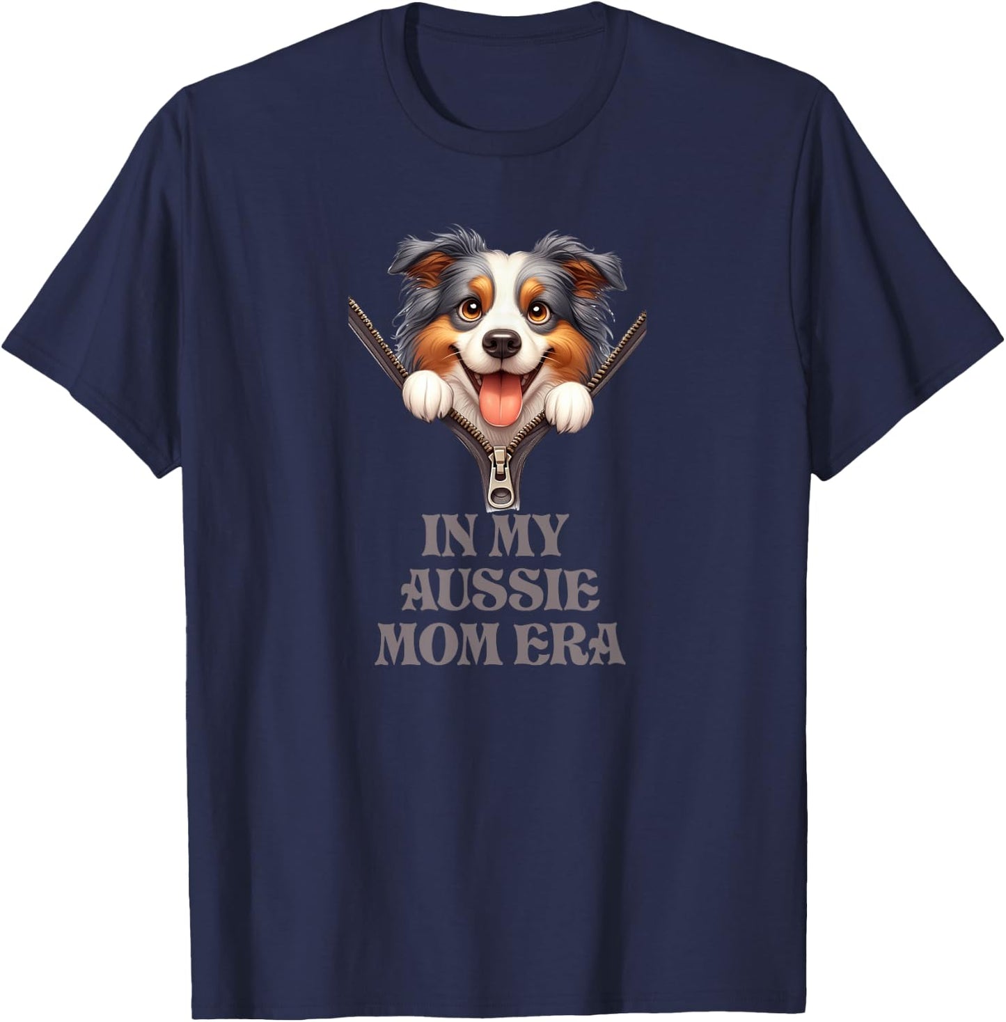 In My Aussie Mom Era T-Shirt - T-Shirt | Navy