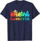 Hannover Skyline Lower Saxony Souvenir City Trip , black T-Shirt - T-Shirt | Navy