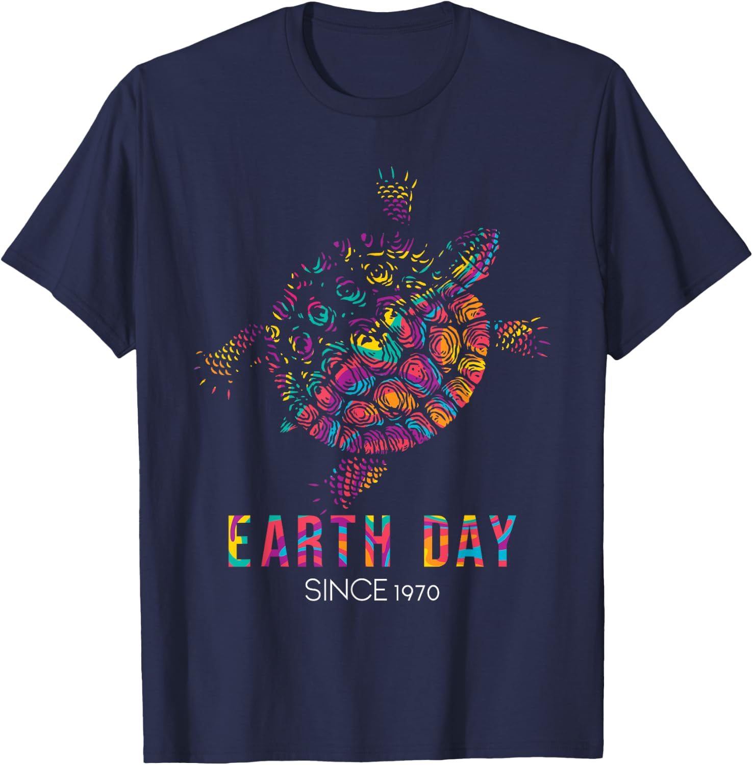 Turtle Environmental Protection Earth Day Since 1970 T-Shirt - T-Shirt | Navy