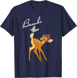 Bambi Butterfly Tail , black T-Shirt - T-Shirt | Navy