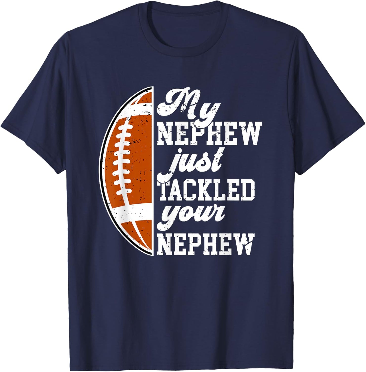 My Nephew Football Aunt of A Football Player Auntie T-Shirt - T-Shirt | Navy
