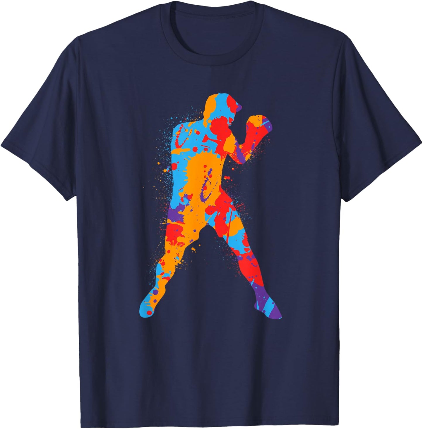 Boxing, colourful, boxing, men, boys, children, boxer , black T-Shirt - T-Shirt | Navy