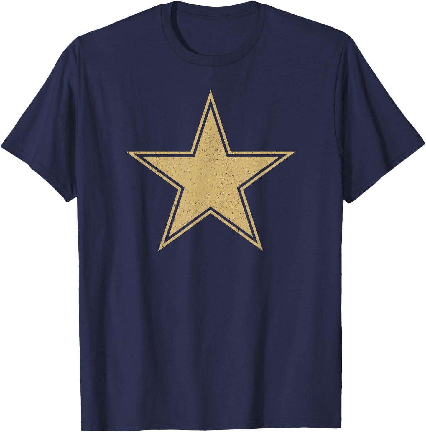 Goldener Stern auf einem T-Shirt - T-Shirt | Navy