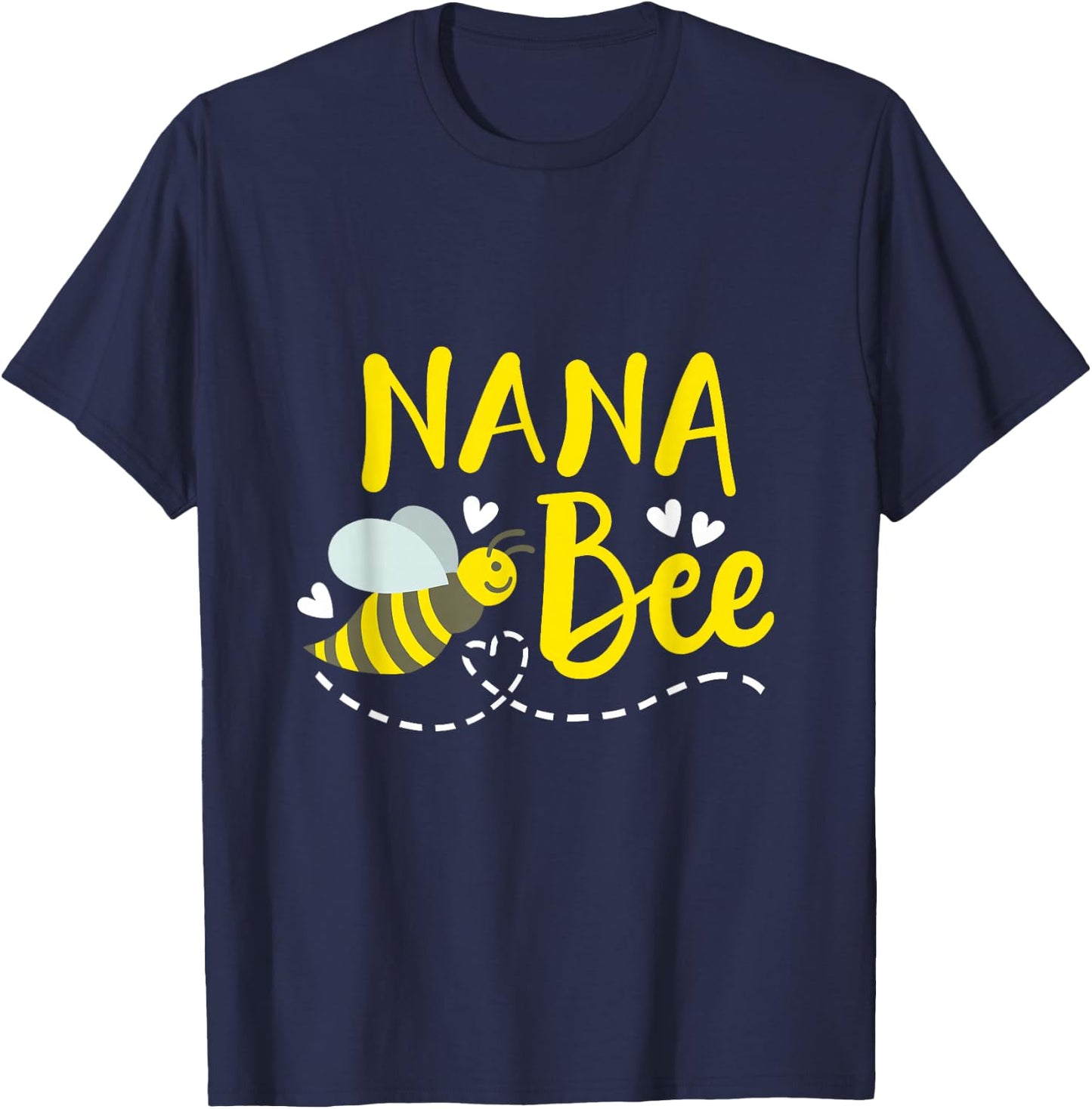 Nana Bee Cute Beekeeping Birthday Party Grandma Matching T-Shirt - T-Shirt | Navy