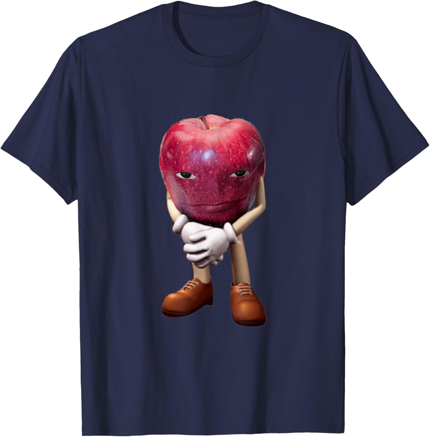 Rizz apple funny meme T-Shirt - T-Shirt | Navy
