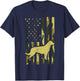 Camo US Flag Golden Retriever Vintage Pet Dog Patriotic Gift Women Kids Men T-Shirt - T-Shirt | Navy