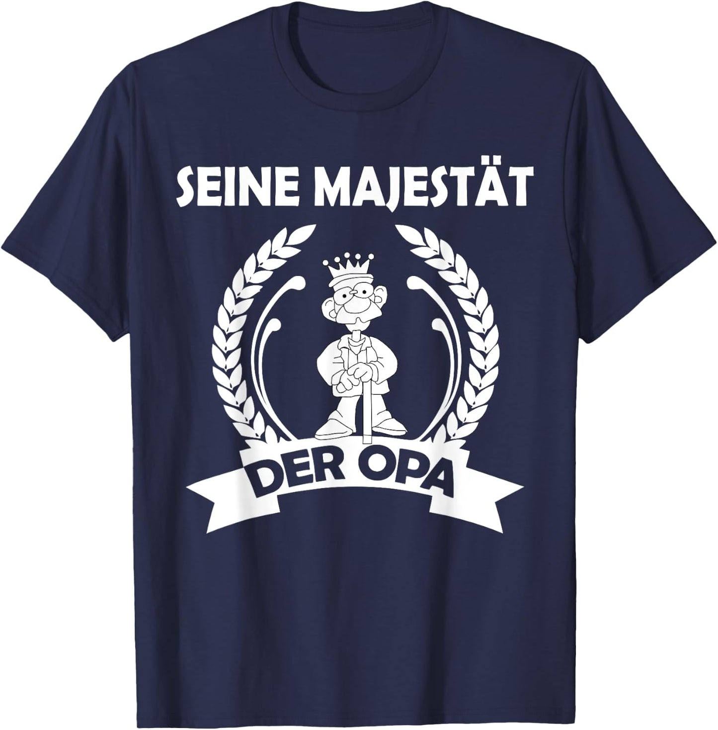 Men's His Majesty the Grandpa T-Shirt - T-Shirt | Navy