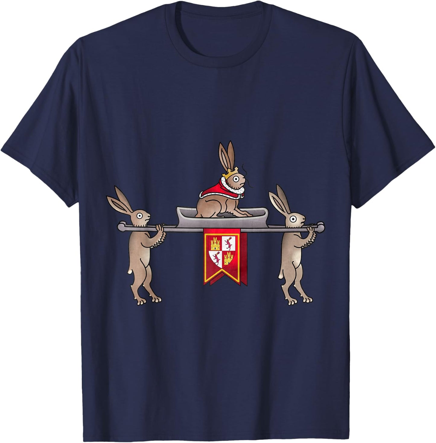 Medieval Marginalia - King Whiskers III - MargiKnights T-Shirt - T-Shirt | Navy
