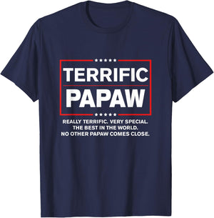 Terrific Papaw - Funny Donald Trump 2020 Supporter Gift T-Shirt - T-Shirt | Navy