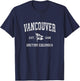 Vancouver British Columbia BC Vintage Boat Anchor Flag T-Shirt - T-Shirt | Navy