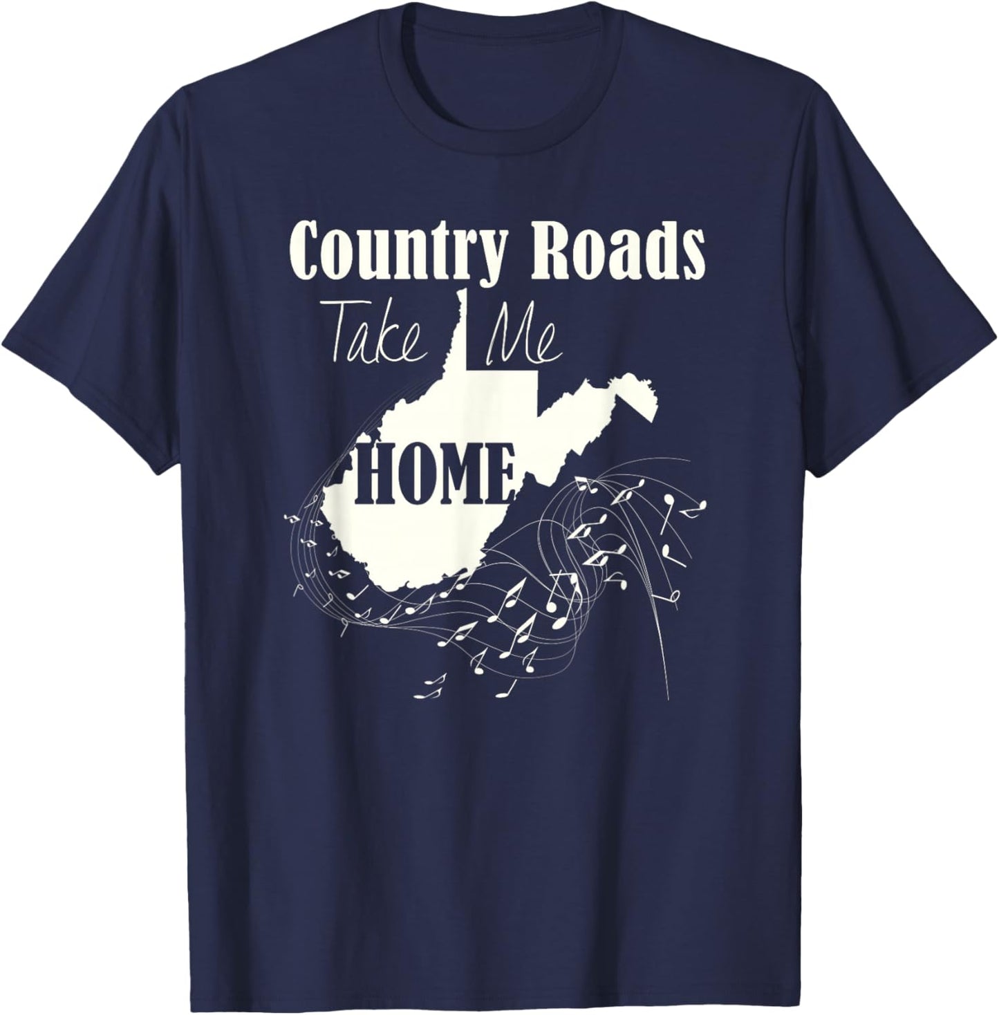 West Virginia Pride "Country Roads Take Me Home" T-Shirt - T-Shirt | Navy