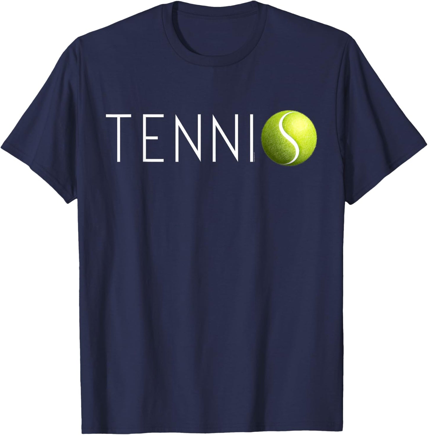 Tennis T Shirt Women & Kids Cool Text Tennis Ball T-Shirt - T-Shirt | Navy