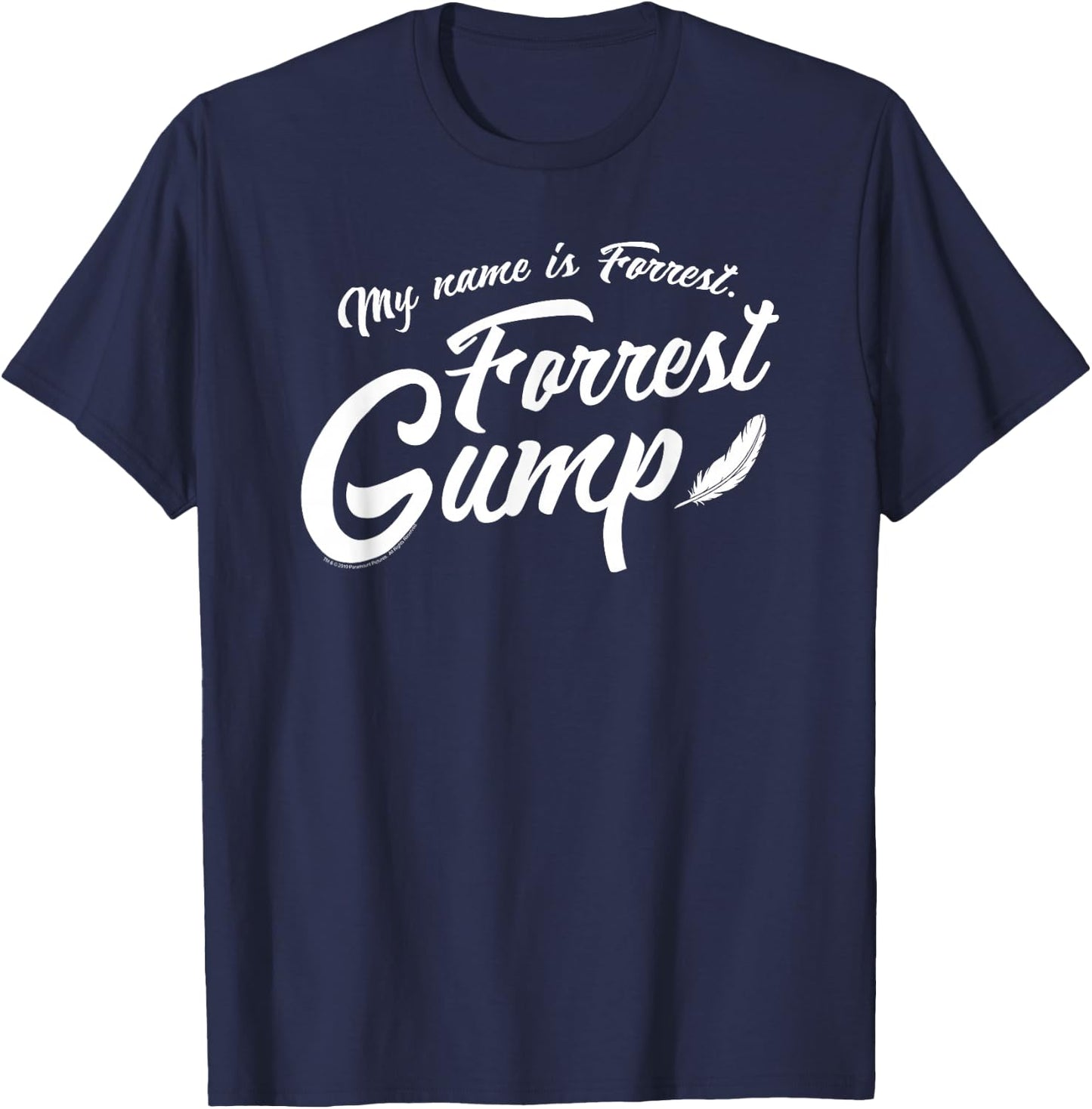Forrest Gump My Name is Forrest Script T-Shirt - T-Shirt | Navy