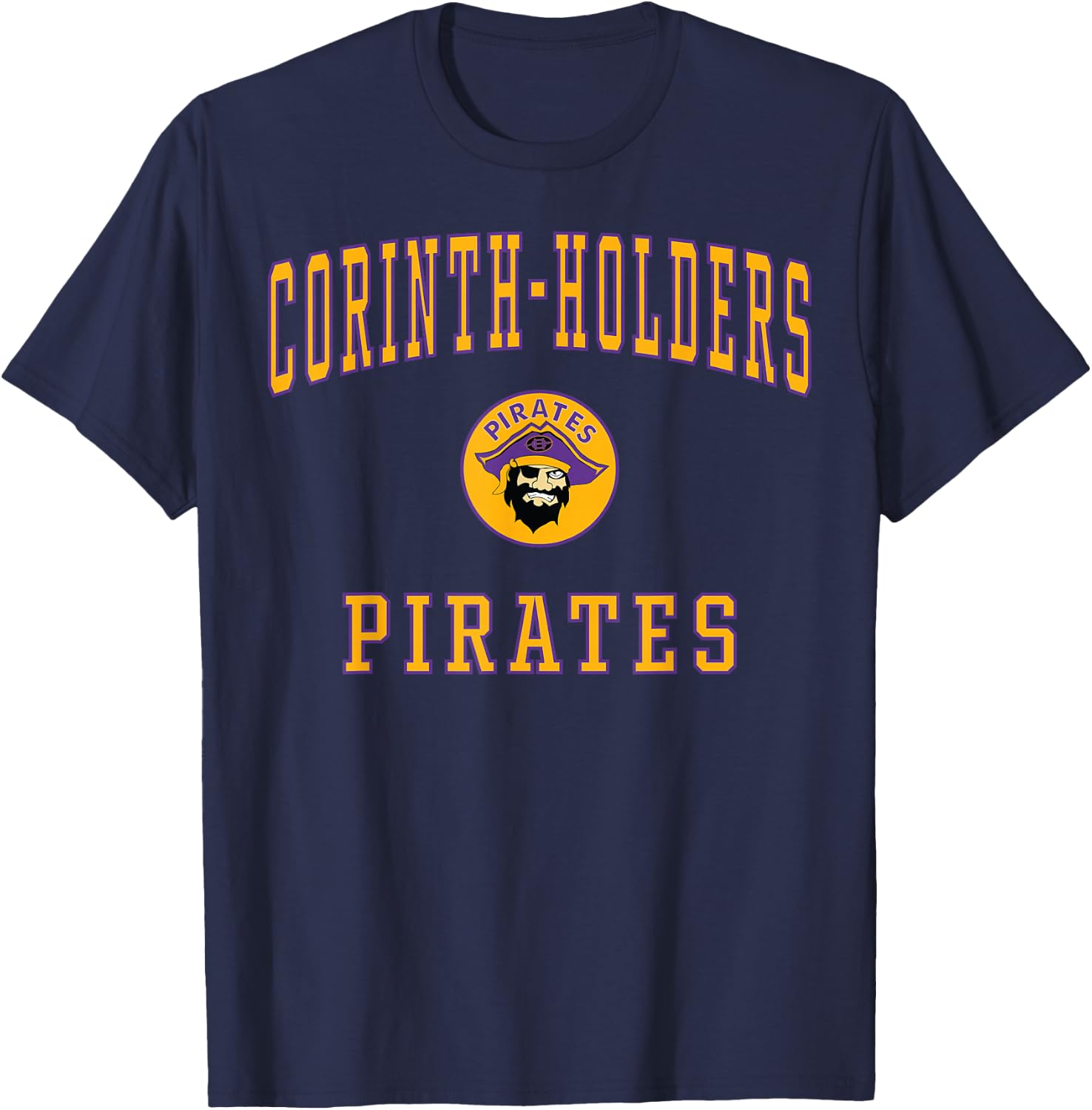 Corinth-Holders High School Pirates T-Shirt - T-Shirt | Navy