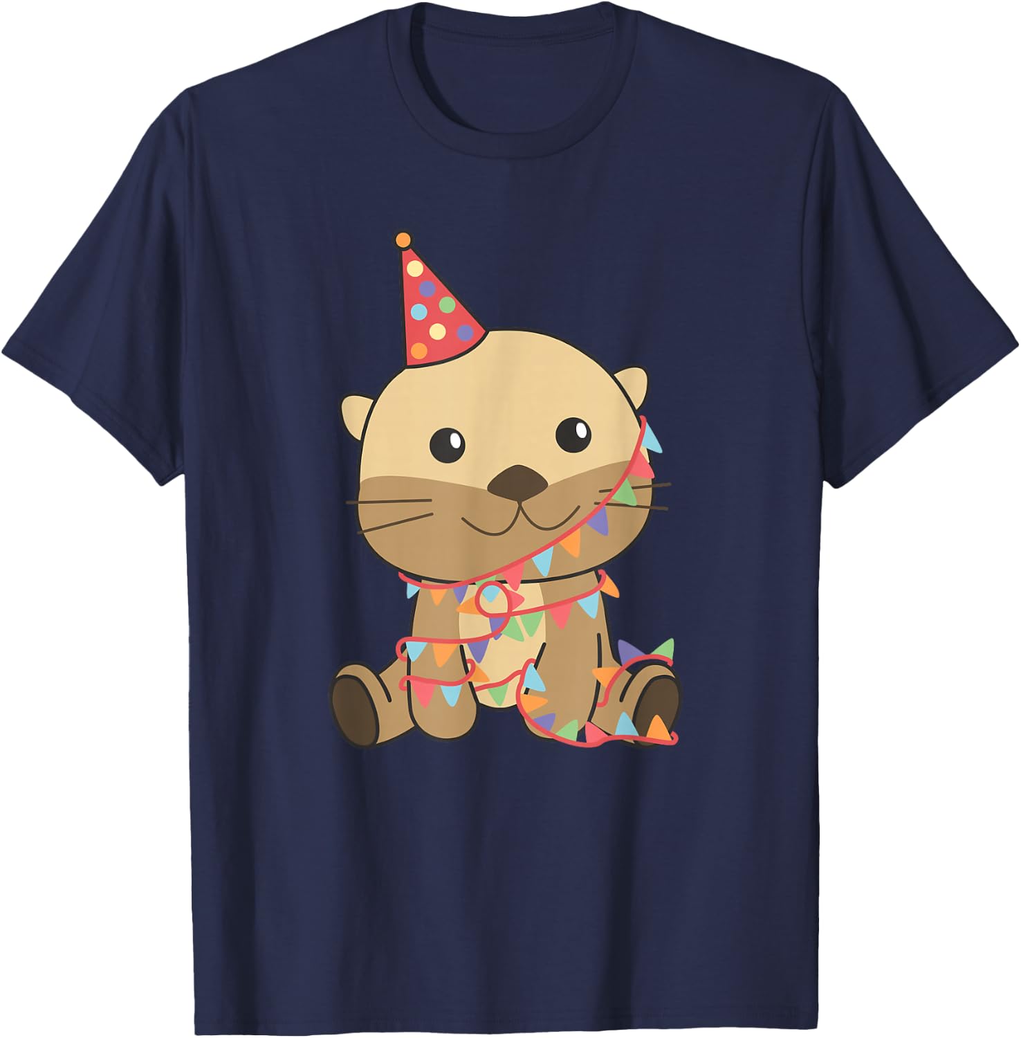 Otter for Birthday for Children a Birthday Otter T-Shirt - T-Shirt | Navy